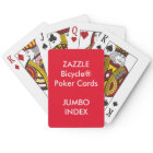 Custom Bicycle® Poker Playing Cards JUMBO INDEX