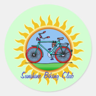 Custom Bicycling Club Logo Wear Classic Round Sticker