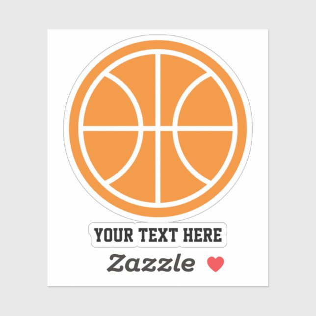 Custom big basketball sports logo decal sticker (Sheet)