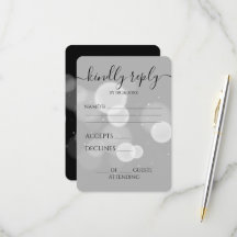 Custom Big Bold Bokeh Black Wedding