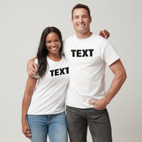 Custom Big Bold Font Text Template Mens White