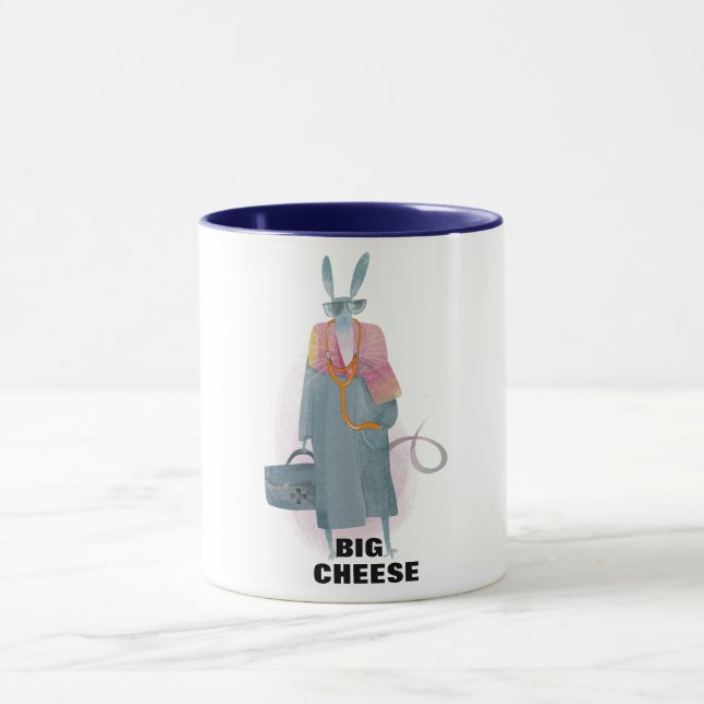 custom big cheese funny doctor medical pun humour mug (Center)