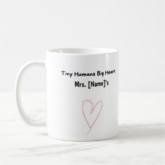 Custom Big Heart Preschool Teacher Classic Mug