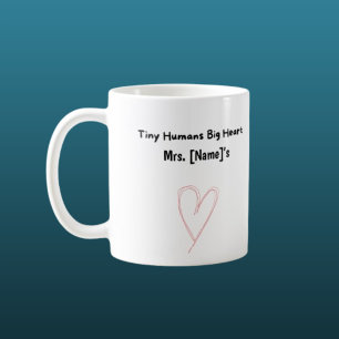 Custom Big Heart Preschool Teacher Classic Mug