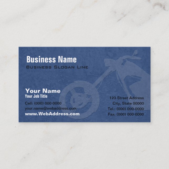 Custom Bike Builders Business Card (Front)