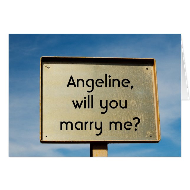 Custom Billboard Marriage Proposal Humour (Front Horizontal)