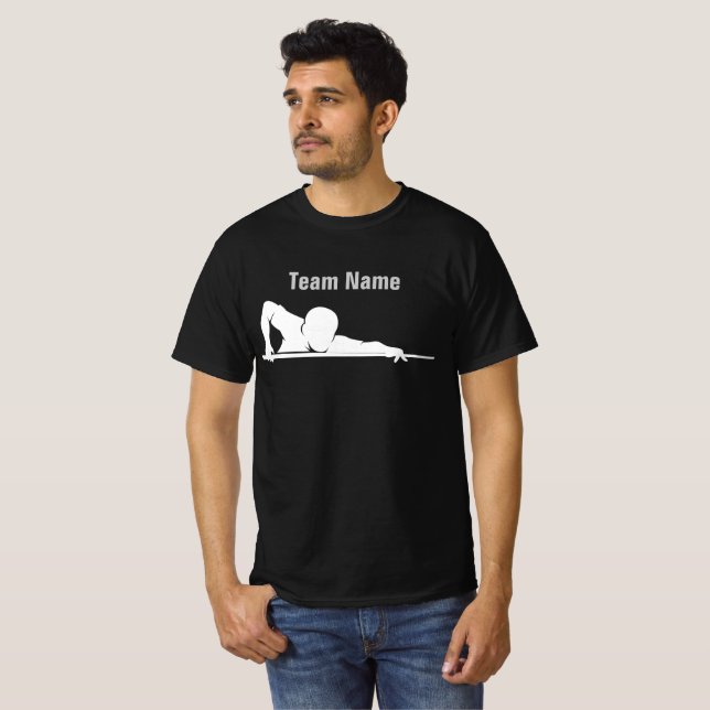 Custom Billiards Pool League Team Gear T-Shirt (Front Full)
