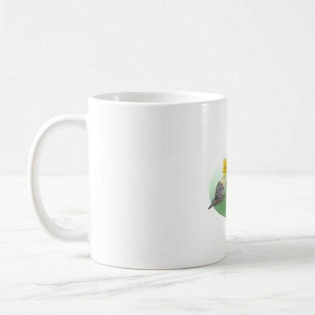 Custom Birb Doodle Coffee Mug (Left)