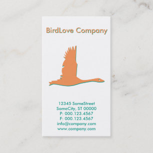 custom bird company business card