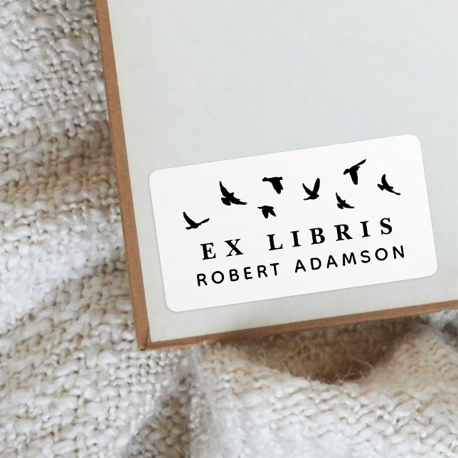 Custom Birds Personal Library Ex Libris Bookplate Label (Creator Uploaded)