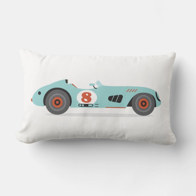 Custom Birth Announcement Pillow - Transportation (Front)