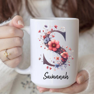 Custom Birth Flower Coffee Mug for Mum or Grandma