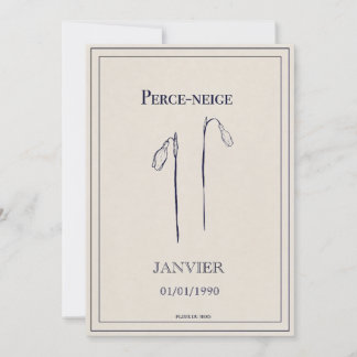 Custom Birth Flower Gift Card