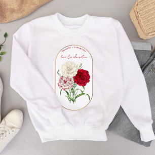 Custom Birth Flower January Birthday Carnation Sweatshirt