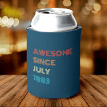 Custom Birth Year Birthday Party Retro Awesome Can Cooler<br><div class="desc">Are you planning a birthday party and looking for the perfect party favour? Look no further than this Custom Retro Cool "Awesome since" Birth Year Can Cooler! With its fun and unique design, this can cooler is sure to be a hit with your guests and make your party unforgettable. The...</div>