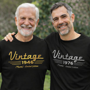 Custom Birth Year Shirt, Classic Car Style Vintage T-Shirt