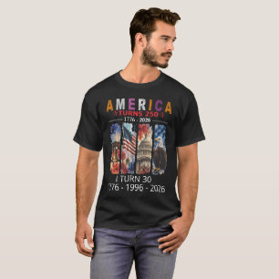 Custom Birthday America Turns 250 Patriotic T-Shir T-Shirt