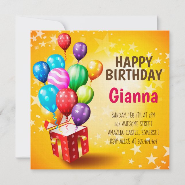 Custom Birthday card (Front)