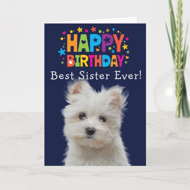 Custom Birthday Card Best Sister Ever (Front)