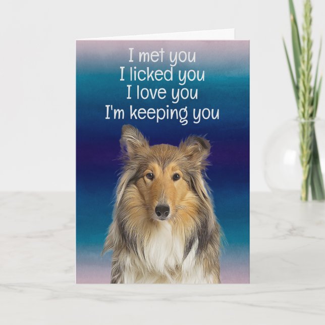 Custom Birthday Card Collie (Front)