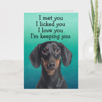 Custom Birthday Card Dachshund
