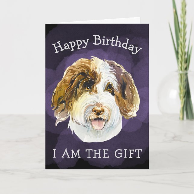 Custom Birthday Card from your Australian Doodle (Front)