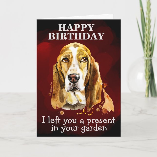 Custom Birthday Card from your Basset Hound (Front)
