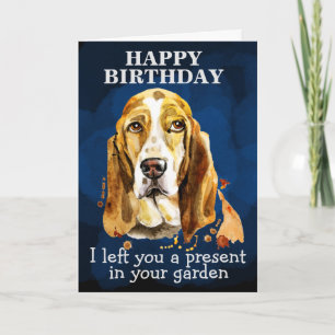 Custom Birthday Card from your Basset Hound