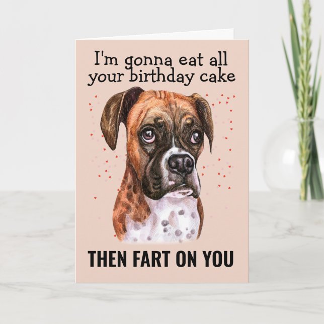 Custom Birthday Card from your Boxer (Front)