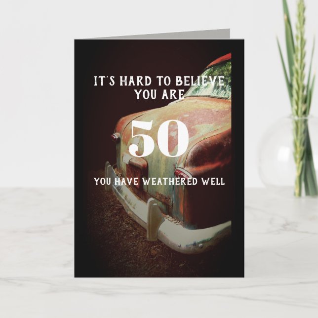 custom Birthday card humour personalise any age (Front)