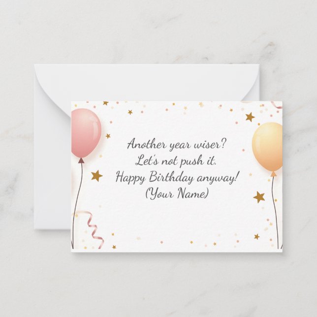 Custom Birthday Card – Personalised Greeting (Back)