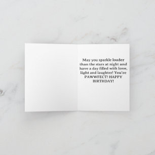 Custom Birthday Card, Pink Toy Poodle, Mozzarella Holiday Card