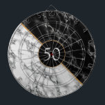Custom Birthday Dart Board Gift Black White Marble<br><div class="desc">Personalised Birthday - Anniversary MIGNED Design Black White Marble Stone Dart Board / Gift - Add Your Years - Age / Letter / Logo / Number / More - with Customisation tool !</div>