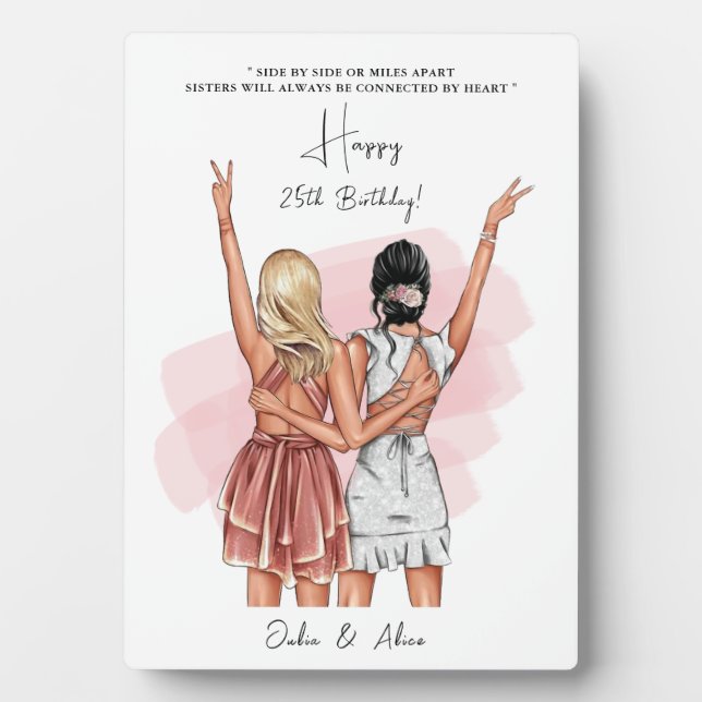 Custom Birthday Friends portrait Plaque (Front)