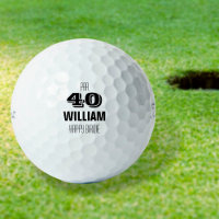 Custom Birthday Golfer Happy Birdie Golf Balls