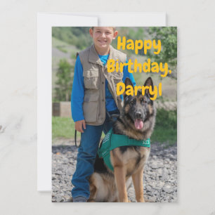 Custom Birthday Greeting for a Boy and His German Invitation
