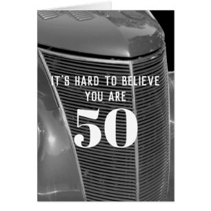 custom Birthday humour classic car to personalise