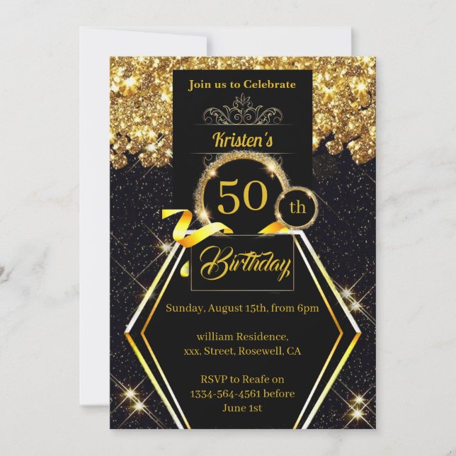 Custom Birthday Invitation (Front)