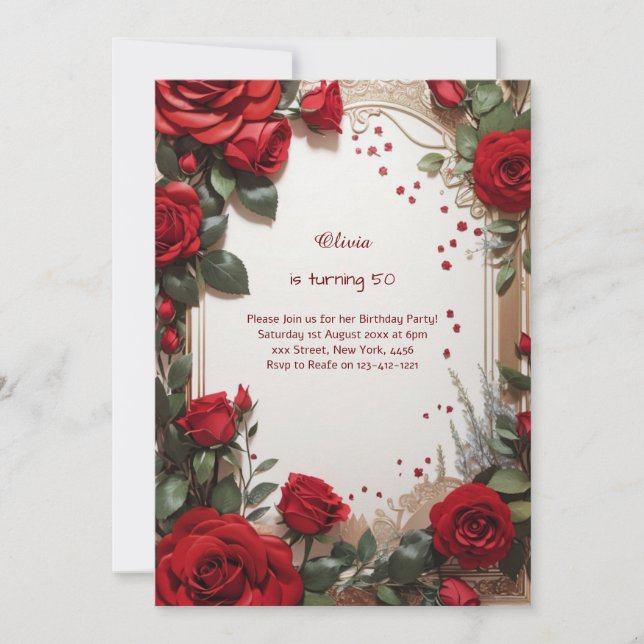 Custom Birthday Invitation (Front)