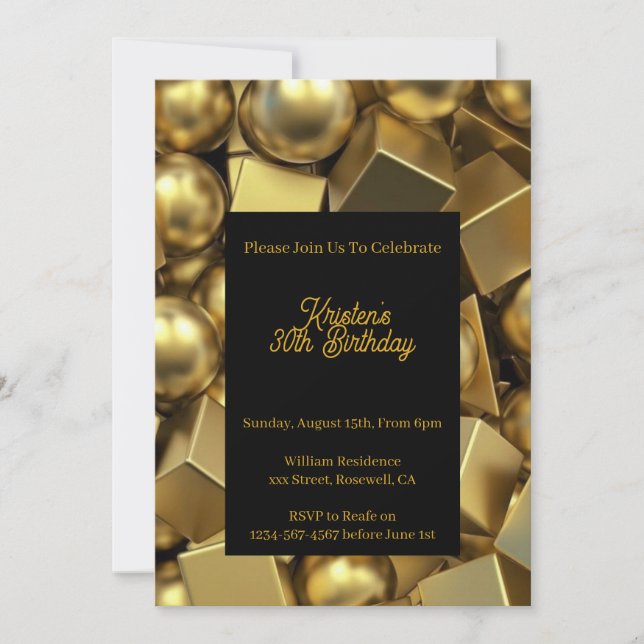 Custom Birthday Invitation (Front)