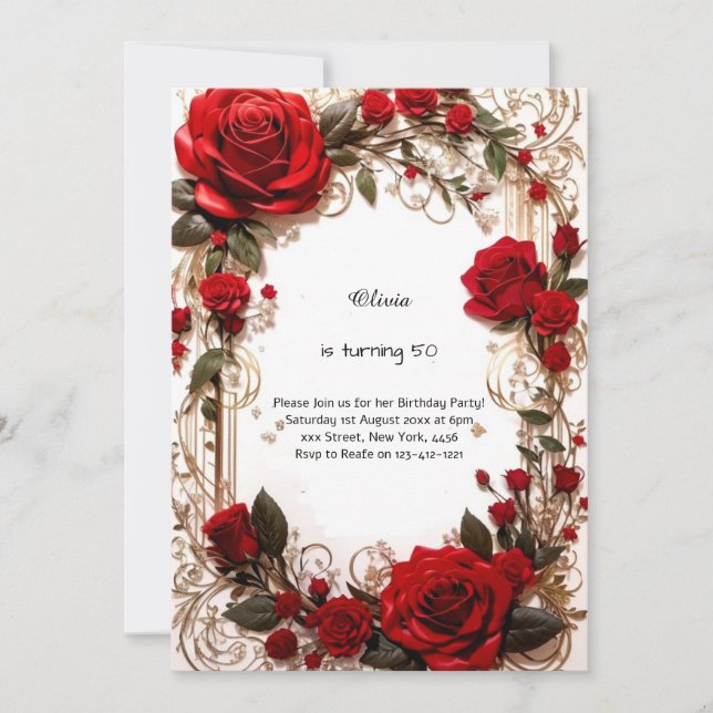 Custom Birthday Invitation (Front)