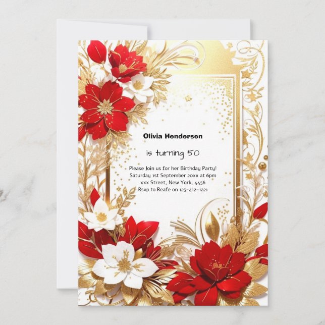 Custom Birthday Invitation (Front)