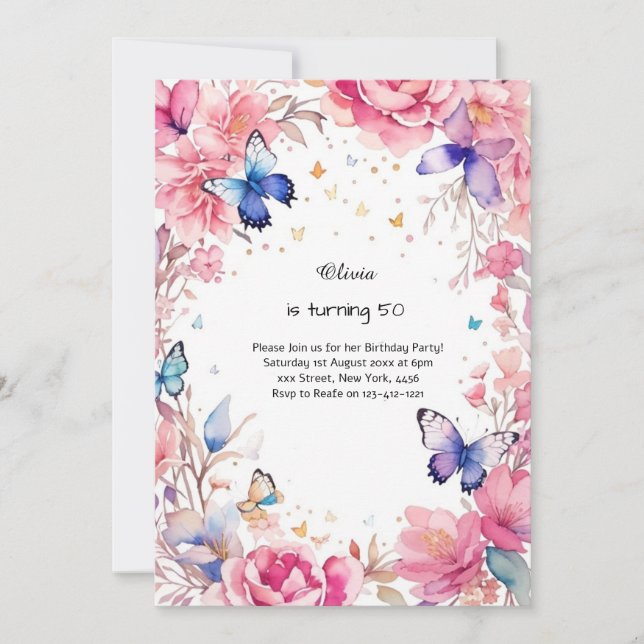 Custom Birthday Invitation (Front)