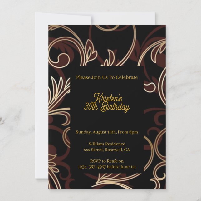 Custom Birthday Invitation (Front)