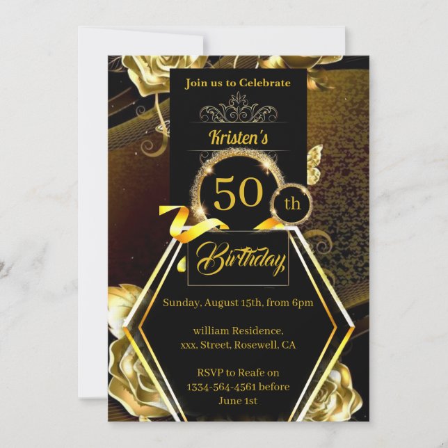 Custom Birthday Invitation (Front)