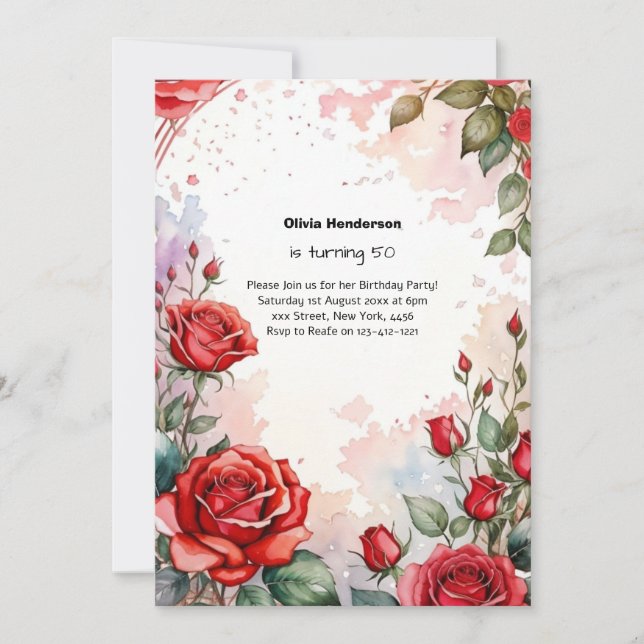 Custom Birthday Invitation (Front)