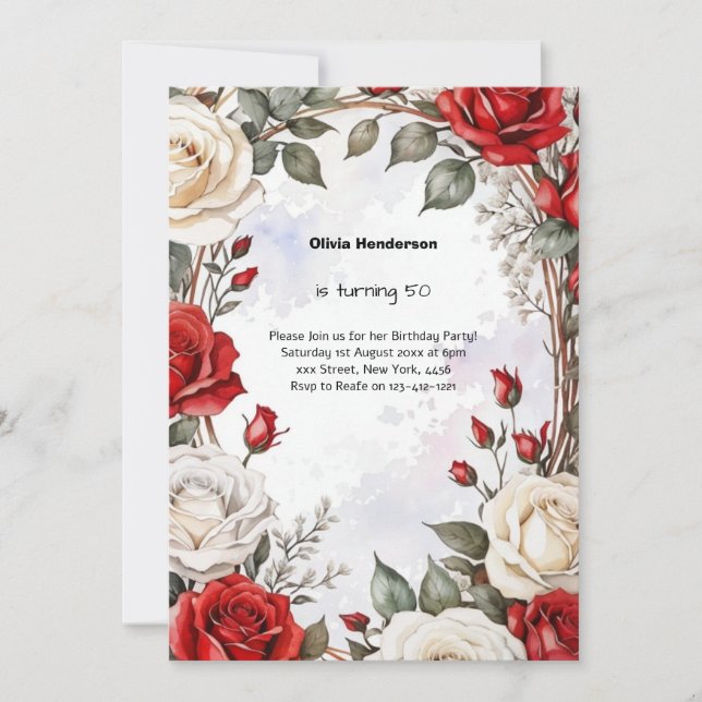 Custom Birthday Invitation (Front)