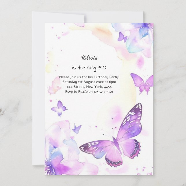 Custom Birthday Invitation (Front)