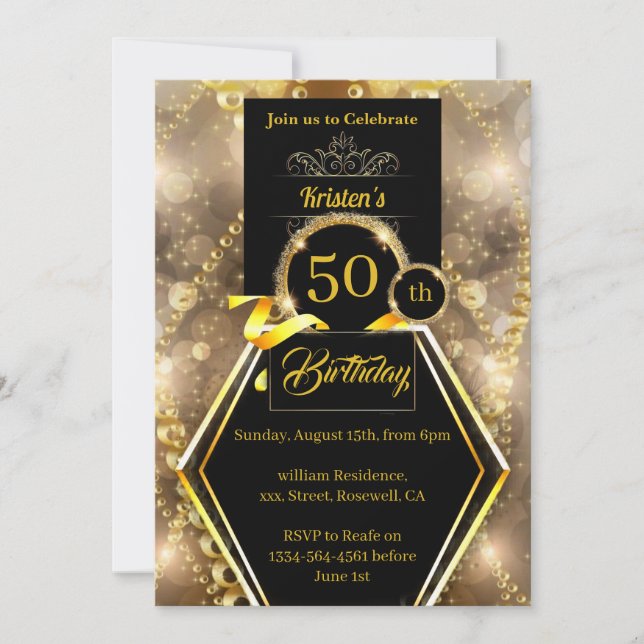 Custom Birthday Invitation (Front)