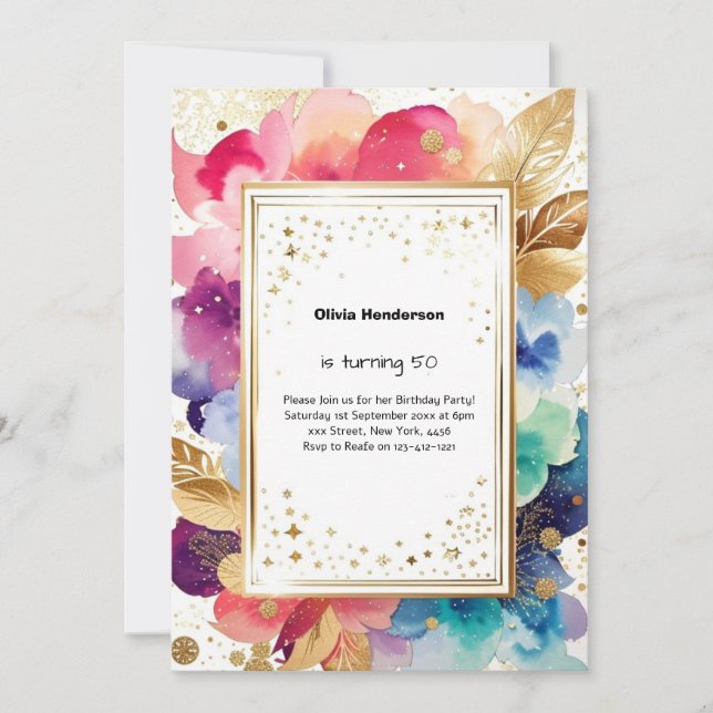 Custom Birthday Invitation (Front)